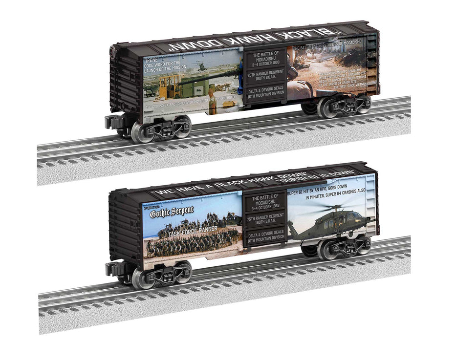 Lionel 2338190 O Gauge Battle of Mogudishu Boxcar