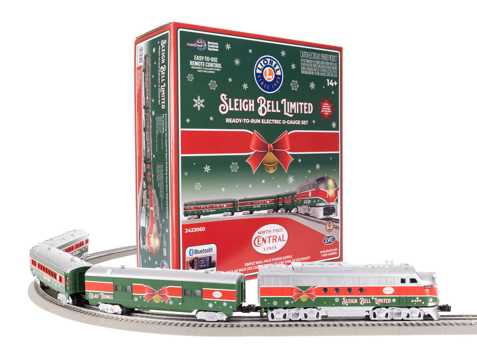 Lionel 2423060 O Gauge Sleigh Bell Limited Passenger LionChief Train Set