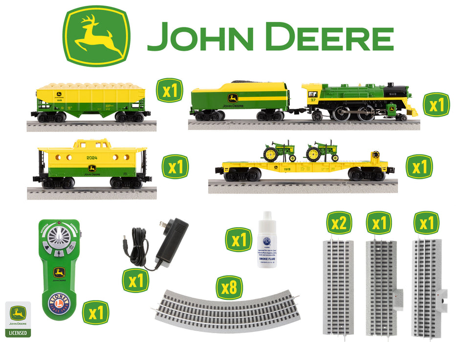 Lionel 2423070 O Gauge John Deere Steam Freight LionChief Train Set