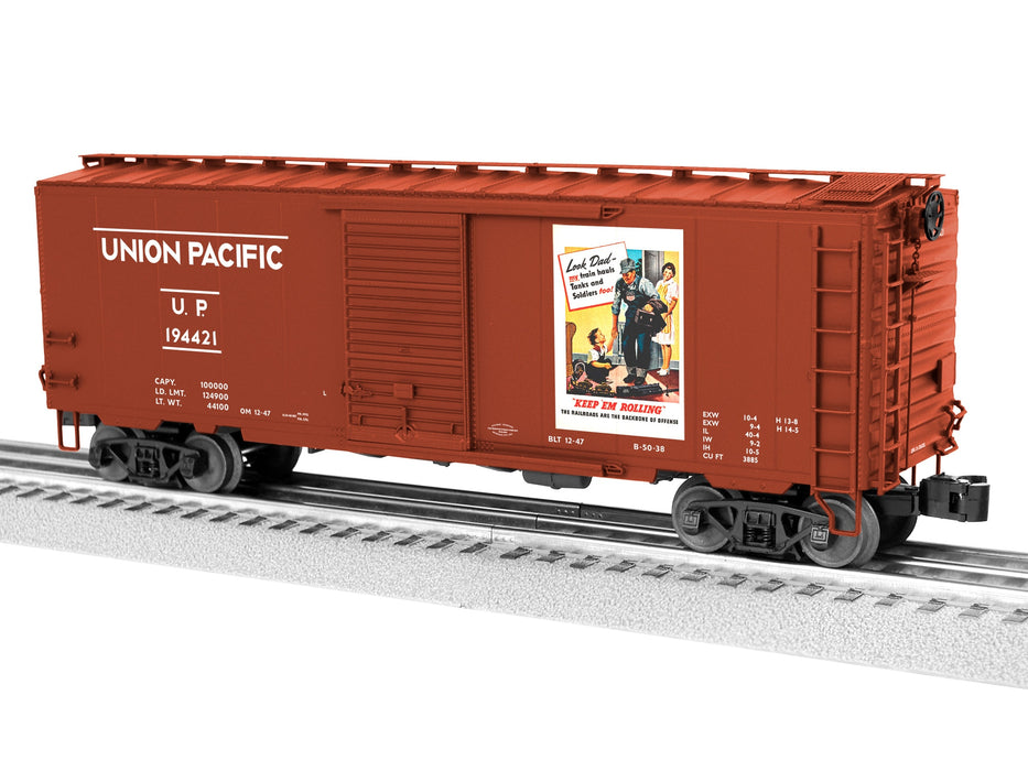 Lionel 2426090 O Scale 40' PS-1 Boxcar with FreightSounds Union Pacific UP 194421 (Look Dad Poster)