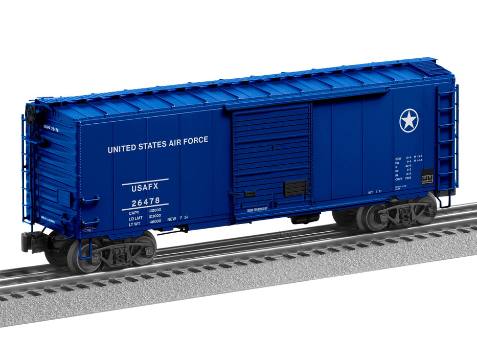 Lionel 2426130 O Scale 40' PS-1 Boxcar with PatriotSounds US Air Force USAFX 26478