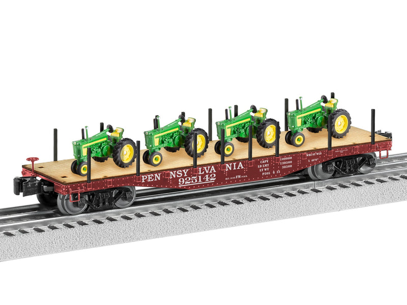 Lionel 2426150 O Gauge 40' Flat Car PRR 925142 with John Deere Tractor Load