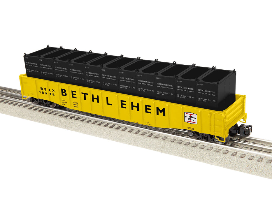 Lionel 2426260 O Gauge PS-5 Gondola Bethlehem Steel BSLX 18015 with Coke Containers