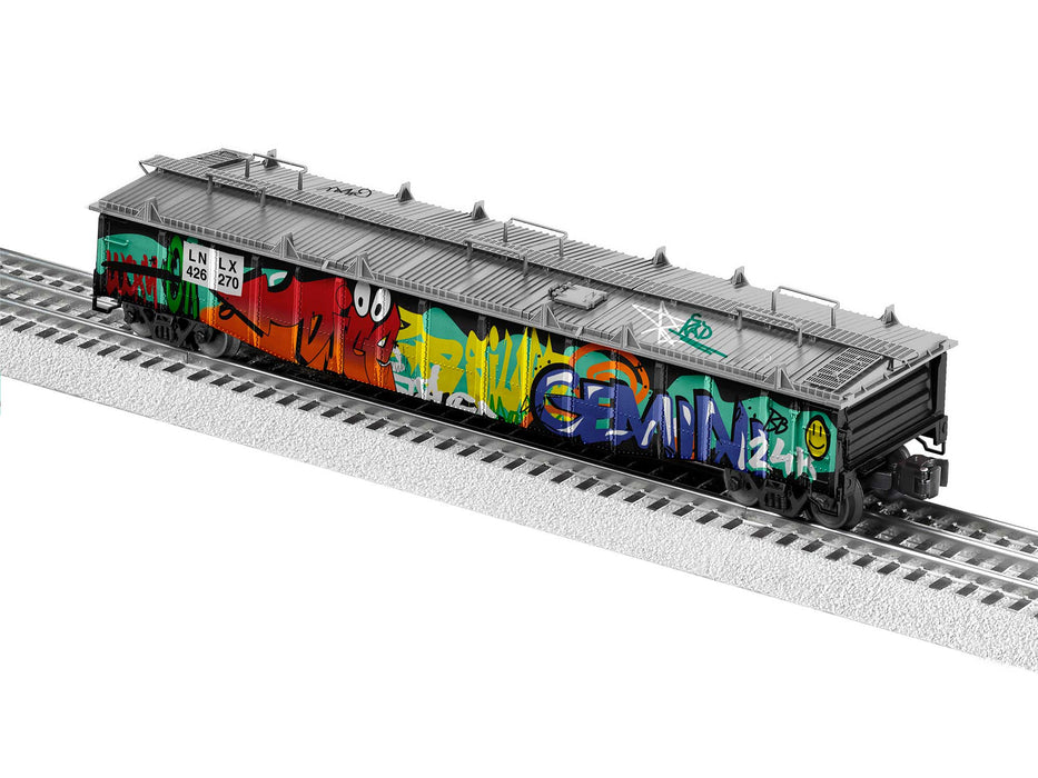 Lionel 2426270 O Gauge PS-5 Gondola with Cover "Graffiti" LNLX 426270