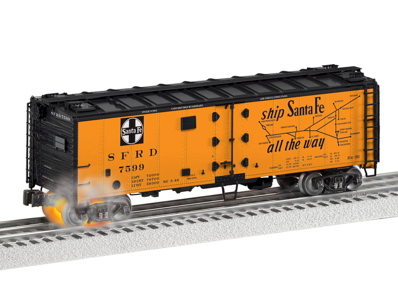 Lionel 2426320 O Gauge Hotbox Reefer Santa Fe SFRD 7599