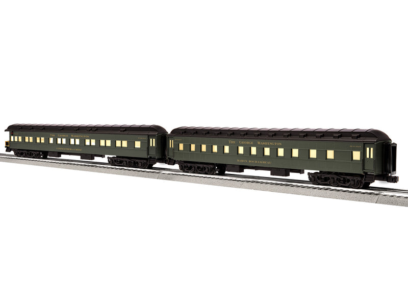 Lionel 2427030 O Gauge 18" Passenger Car George Washington C&O (2 Pack C)