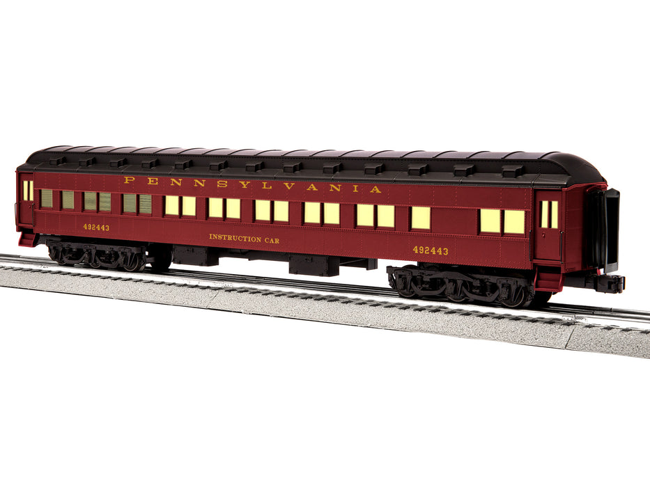 Lionel 2427290 O Gauge 18" Passenger Car Pennsylvania "Training Car" PRR 492443
