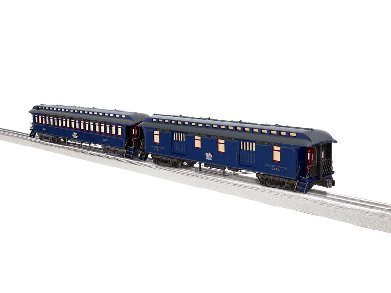 Lionel 2427550 O Scale B&O Royal Blue Wood Passenger Car (2-Pack A)