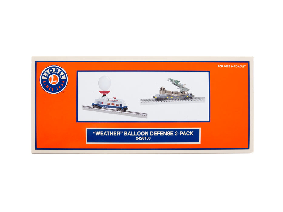 Lionel 2428100 O Gauge Weather Balloon Defense Missile Launch Car (2 Pack)
