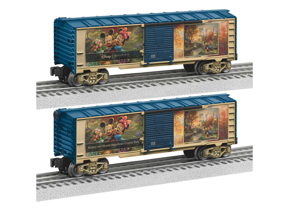 Lionel 2428140 O Gauge Boxcar Thomas Kinkade Studios – Disney Mickey and Minnie Sweetheart Central Park