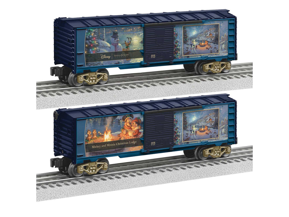 Lionel 2428160 O Gauge Boxcar Thomas Kinkade Studios – Disney Mickey and Minnie Christmas