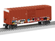 Lionel 2428370 O Gauge High Cube Boxcar with Graffiti Norfolk Southern NS