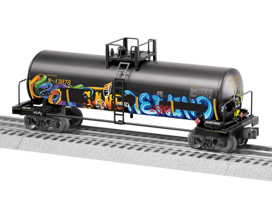 Lionel 2428380 O Gauge Unibody Tank Car with Graffiti UTLX