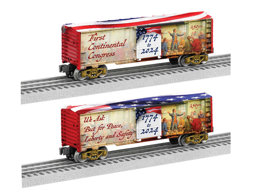 Lionel 2438190 O Gauge First Continental Congress 250th Anniversary Boxcar