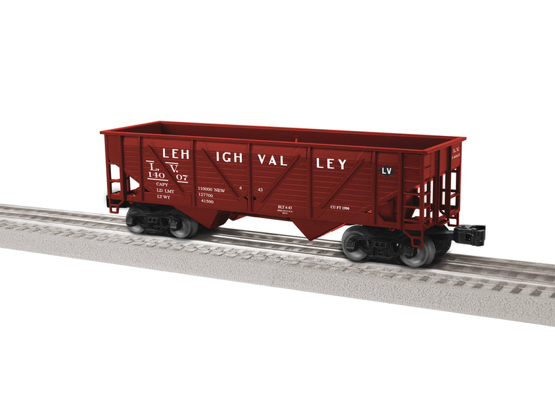 Lionel 2442099 O Gauge 2 Bay Hopper Lehigh Valley LV 14007