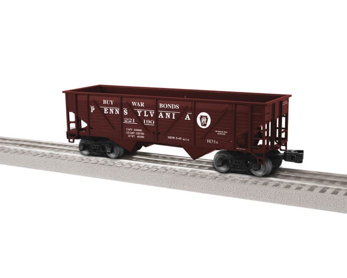 Lionel 2442109 O Gauge Composite 2 Bay Hopper Pennsylvania PRR 221190