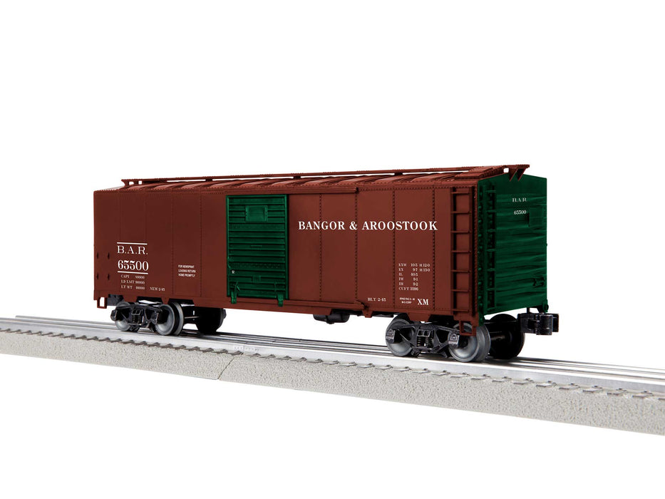Lionel 2442262 O Gauge Steel Side Boxcar Bangor & Aroostook BAR 65500
