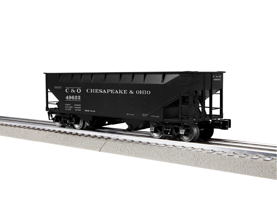 Lionel 2442309 O Gauge 2 Bay AAR Hopper Chesapeake & Ohio C&O 49623