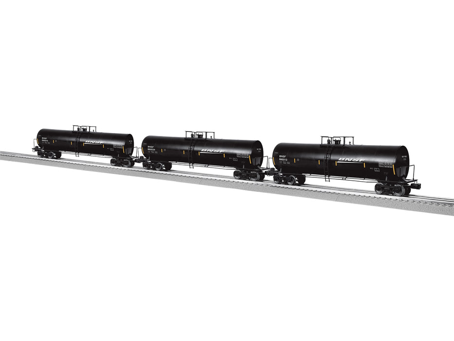 Lionel 2442350 O Gauge 50' Tank Car BNSF 3 Pack