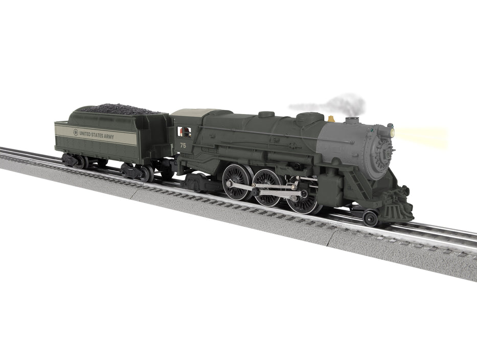 Lionel 2445080 O Gauge US ARMY 75 2-4-2 Steam Loco with LionChief