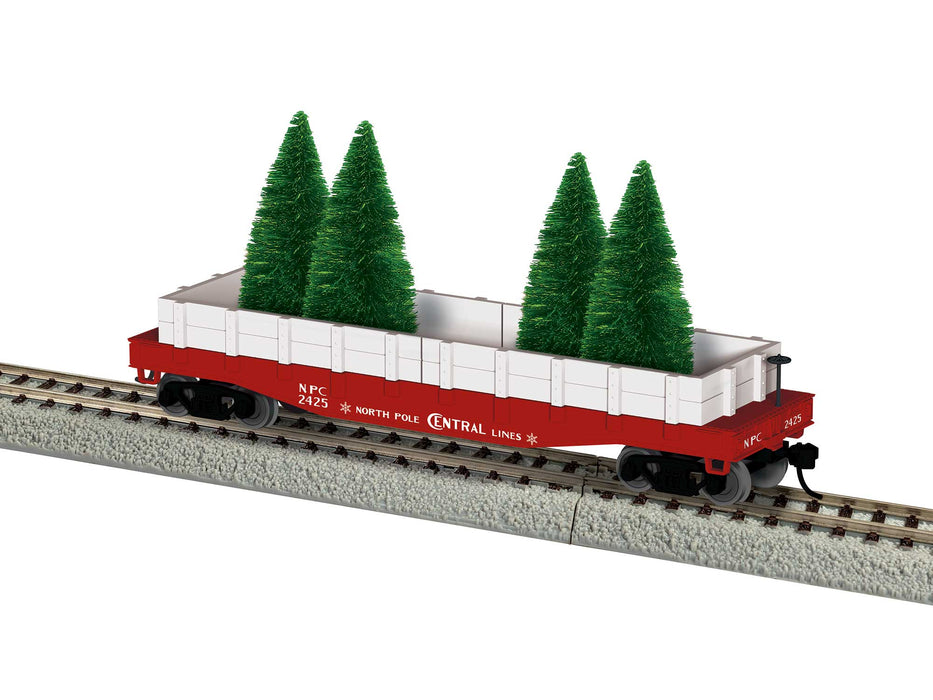 Lionel 2454080 HO Scale Gondola with Tree Load North Pole Central
