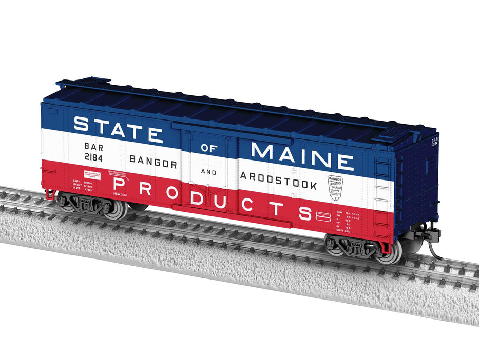 Lionel 2454380 HO Scale 40' Boxcar State of Maine BAR 2184