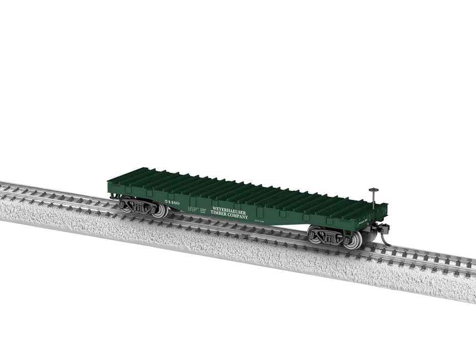 Lionel 2454460 HO Scale Steel Deck Flatcar Weyerhauser