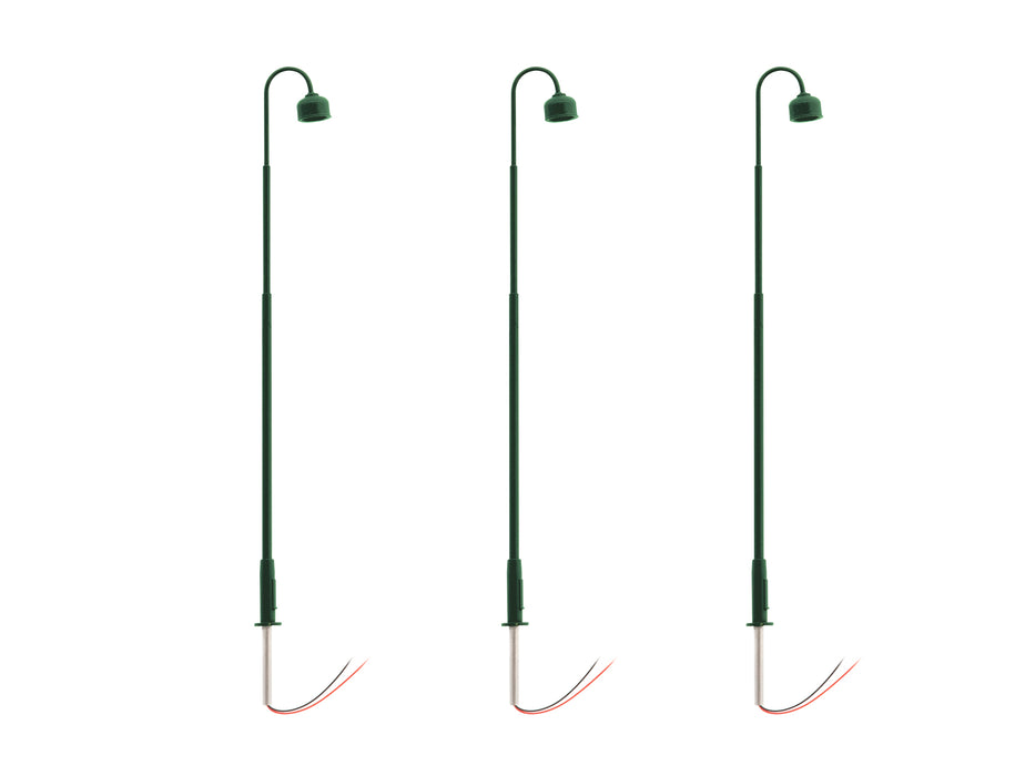 Lionel 2456040 HO Scale LED Single Arm Lamp – Green (3 Pack)