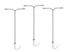 Lionel 2456070 HO Scale LED Double Arm Parking Lights – Gray (3 Pack)