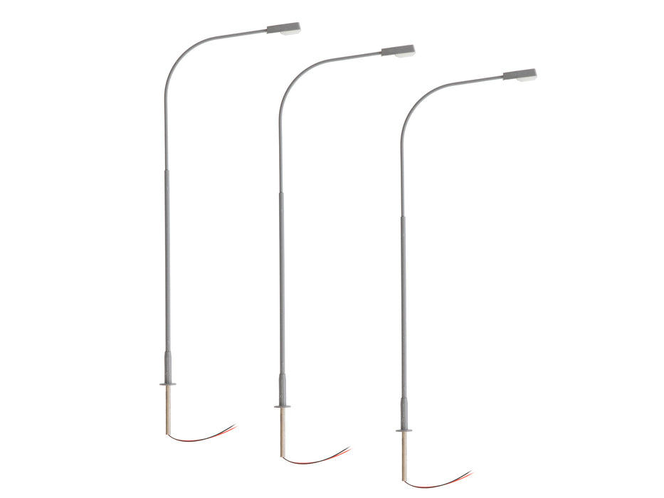 Lionel 2456103 HO Scale LED Single Highway Lamp – Gray (3 Pack)