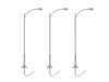 Lionel 2456133 HO Scale LED Single Lamp Extended Pole – Gray (3 Pack)