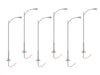 Lionel 2456136 HO Scale LED Single Lamp Extended Pole – Gray (6 Pack)