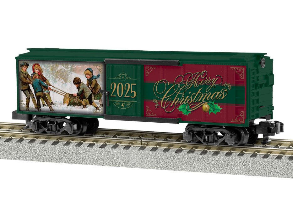 Lionel 2519010 S Gauge American Flyer 2025 Christmas Boxcar