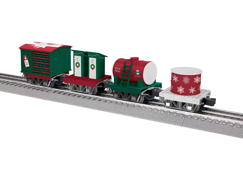 Lionel 2526640 O Gauge Christmas Disconnect Car 4 Pack