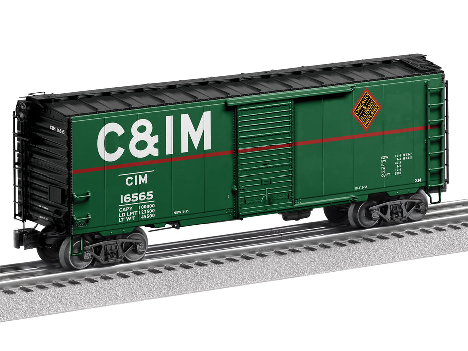 Lionel 2526650 O Scale 40' PS-1 Boxcar with Freightsounds Chicago & Illinois Midland C&IM 16565