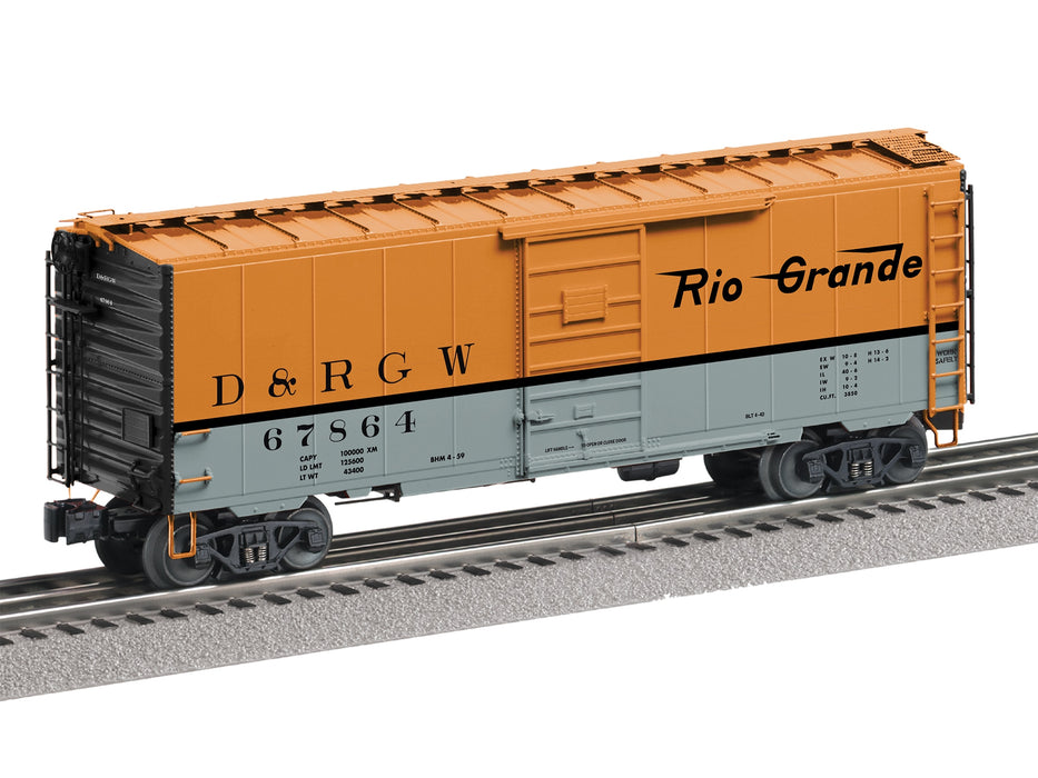 Lionel 2526660 O Scale 40' PS-1 Boxcar with Freightsounds Rio Grande D&RGW 67864