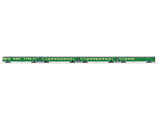 Lionel 2527630 O Gauge Green Postwar Inspired 21" Passenger Car 4 Pack