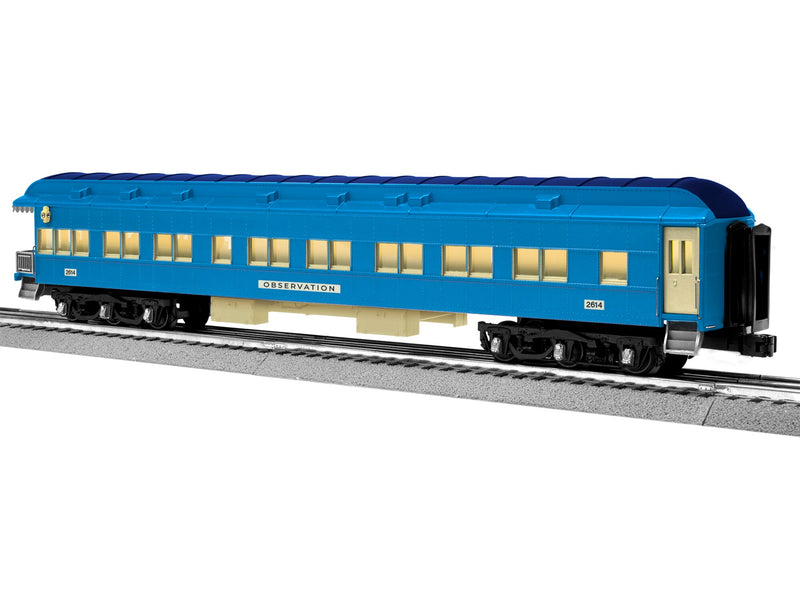 Lionel 2527640 O Gauge Blue Pre-war Tin Plate Inspired Passenger Car 4 Pack