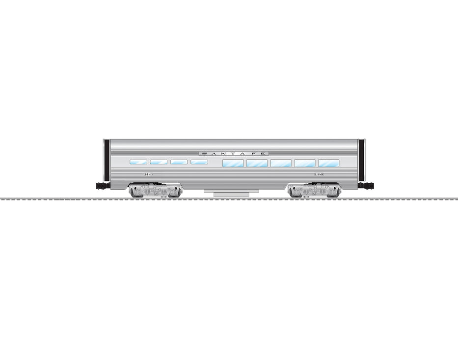 Lionel 2527690 O Gauge LEGACY StationSounds 15" Aluminum Diner Car Santa Fe ATSF