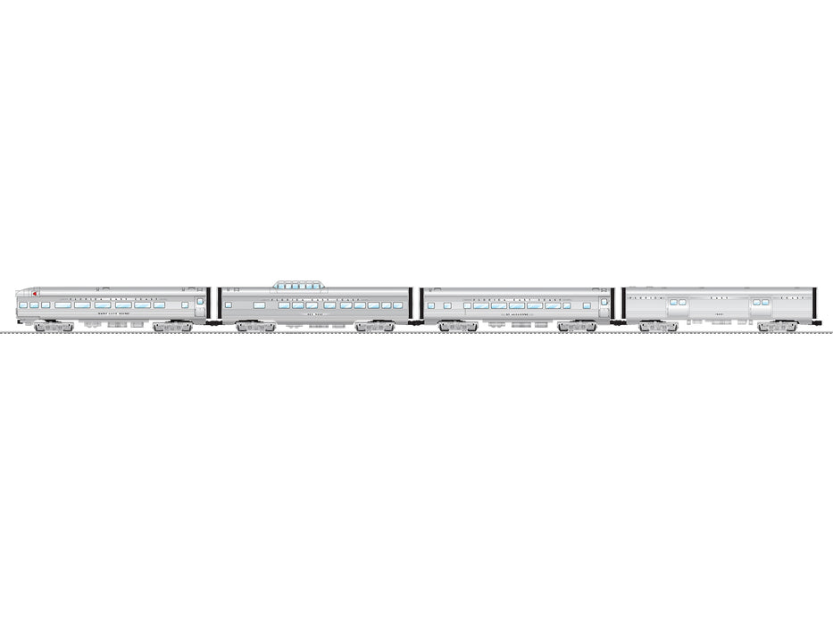Lionel 2527700 O Gauge 15" Aluminum Passenger Car 4 Pack Florida East Coast