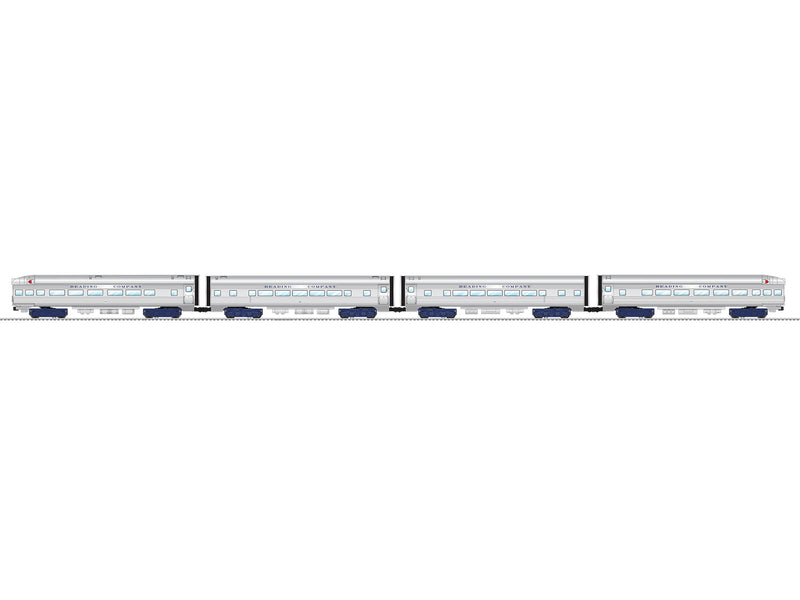 Lionel 2527720 O Gauge 15" Aluminum Passenger Car 4 Pack Reading Crusader
