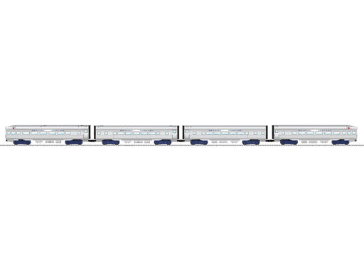 Lionel 2527720 O Gauge 15" Aluminum Passenger Car 4 Pack Reading Crusader