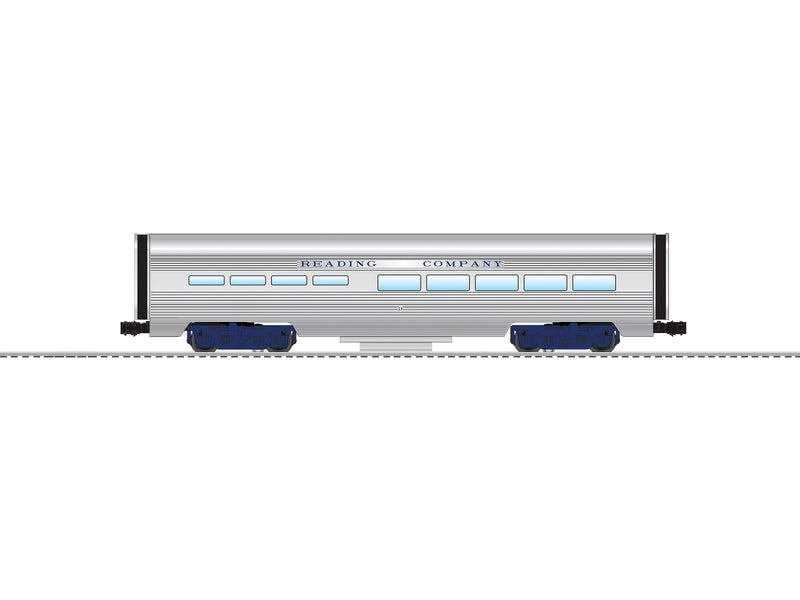 Lionel 2527730 O Gauge LEGACY StationSounds 15" Aluminum Diner Car Reading Crusader