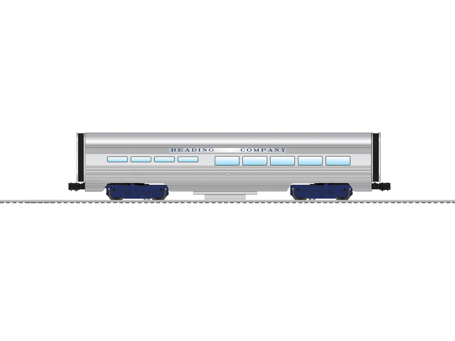 Lionel 2527730 O Gauge LEGACY StationSounds 15" Aluminum Diner Car Reading Crusader