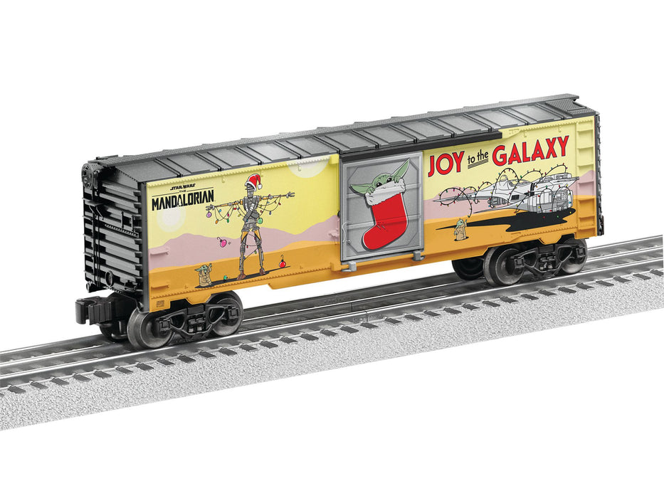 Lionel 2528290 O Gauge STAR WARS The Mandalorian Grogu Christmas Boxcar