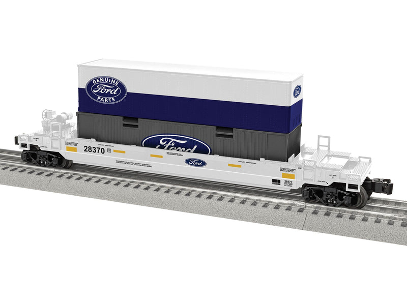 Lionel 2528370 O Gauge Ford Max-Stack Well Car with Container Load