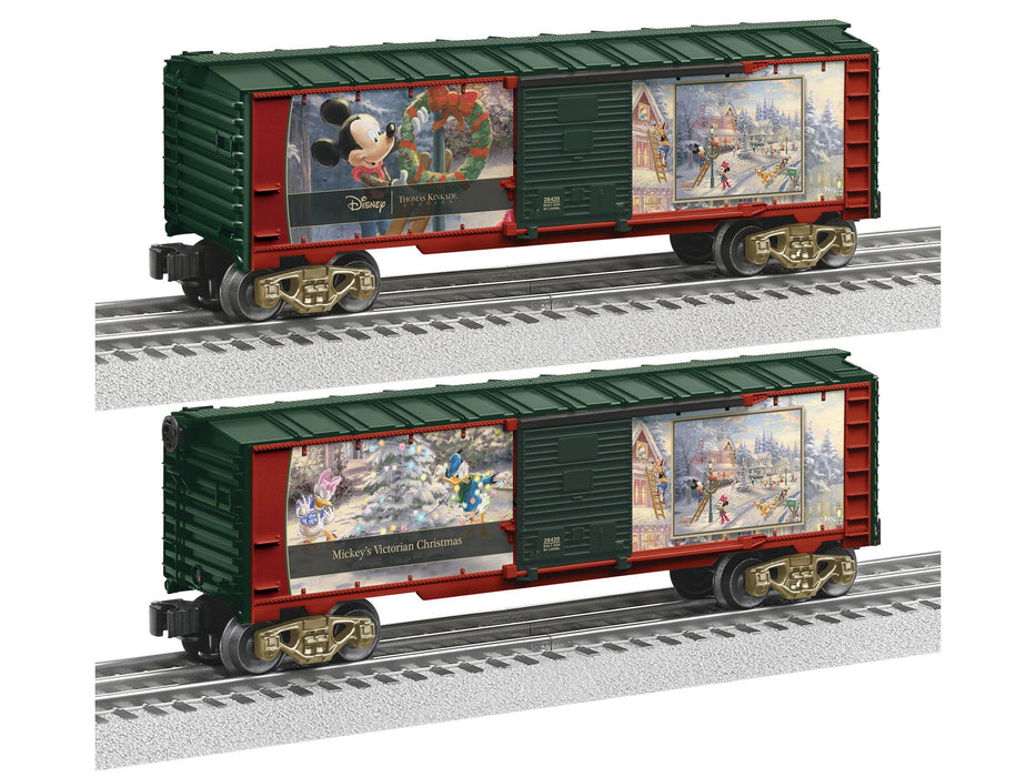 Lionel 2528420 O Gauge Thomas Kinkade Disney Mickey's Victorian Christmas Boxcar