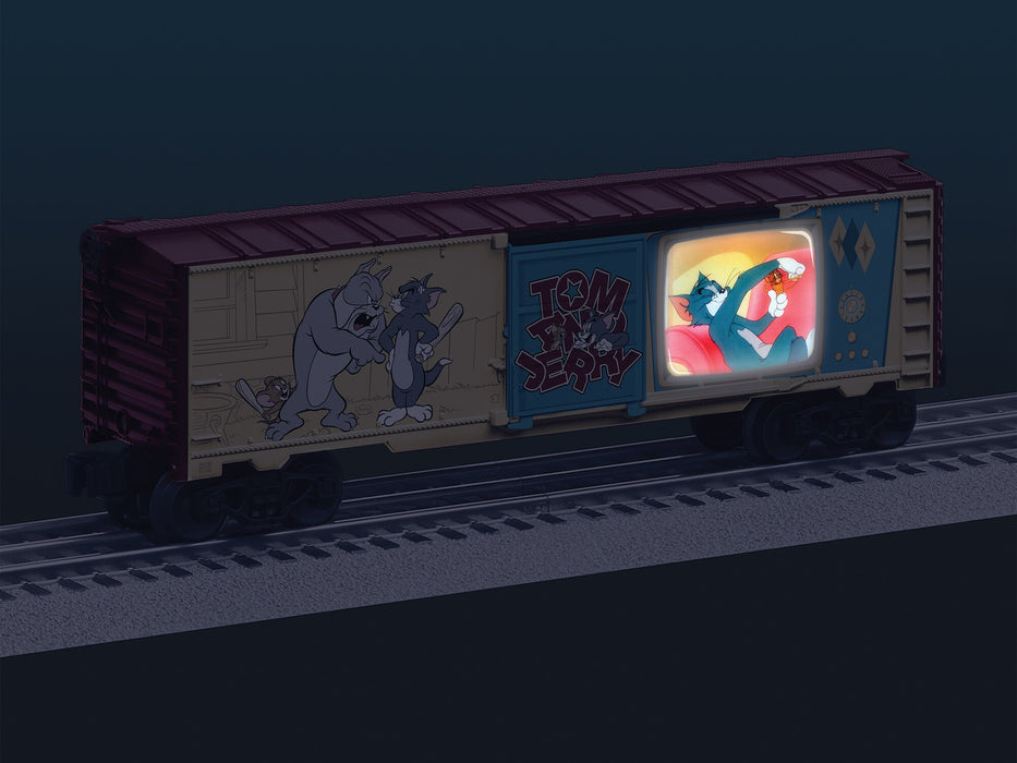 Lionel 2528530 O Gauge Tom and Jerry Illuminated Cartoon Boxcar