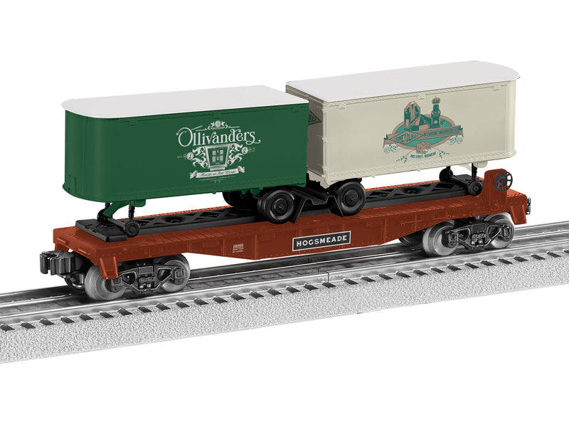 Lionel 2528560 O Gauge Harry Potter Hogsmeade Flatcar with Piggyback Trailers