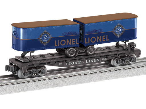 Lionel 2528650 O Gauge 125th Anniversary Flatcar with Piggyback Trailers